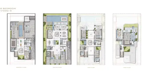 Gems Estates By Damac floor plan, 6 Bed