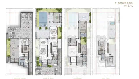 Gems Estates By Damac floor plan, 7 Bed