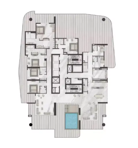 Terraces Marasi floor plan, 4 Bed, 16,788 sq ft