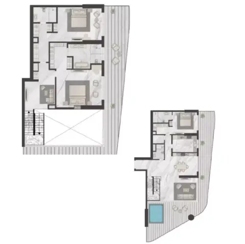 Terraces Marasi floor plan, 3 Bed, 3,817 sq ft