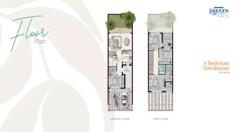Nice By Damac floor plan, 4 Bed