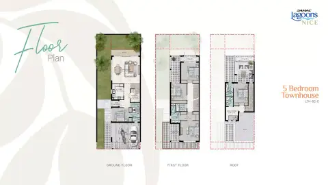 Nice By Damac floor plan, 5 Bed