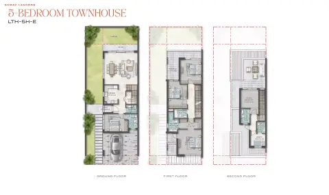 Damac Lagoons - IBIZA floor plan, 5 Bed