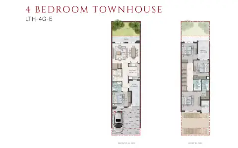 Monte Carlo floor plan, 4 Bed