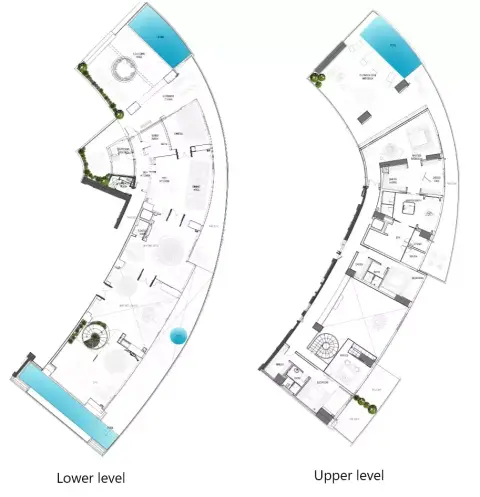 Cavalli Tower floor plan, 3 Bed, 15,300 sq ft