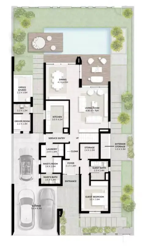 Harmony By Majid Al Futtaim floor plan, 5 Bed, 4,416–5,154 sq ft