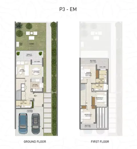 Green Acres floor plan, 3 Bed