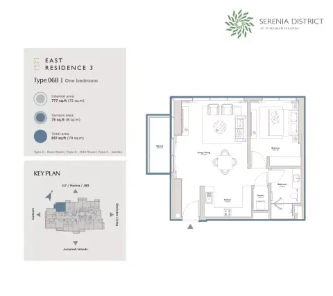 Floor plan, 1 Bed