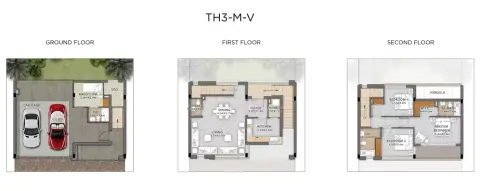 Veneto Villas floor plan, 3 Bed