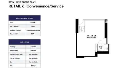 Floor plan, Retail Space