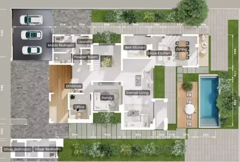 Floor plan, 4 Bed