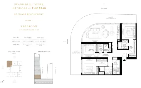 Floor plan, 3 Bed