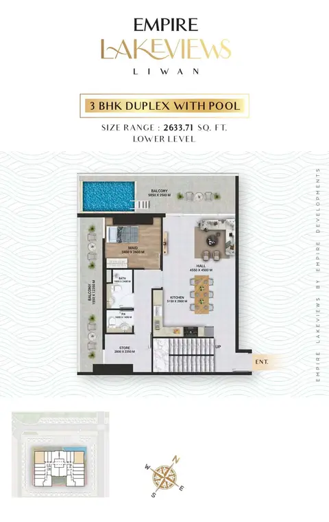 Floor plan, 3 Bed
