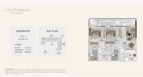 Floor plan, 2 Bed