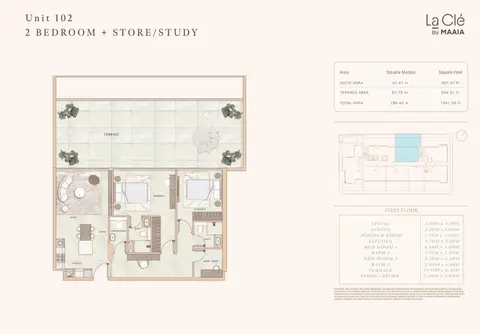 Floor plan, 2 Bed