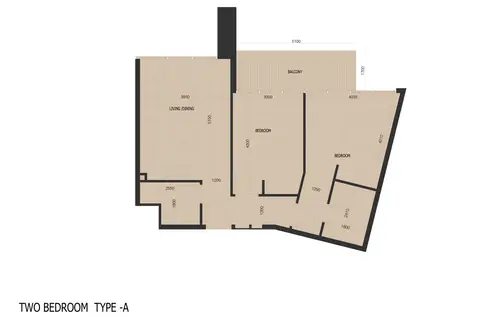 Floor plan, 2 Bed