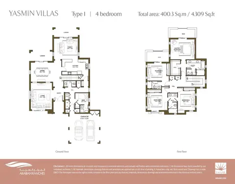 Floor plan, 4 Bed