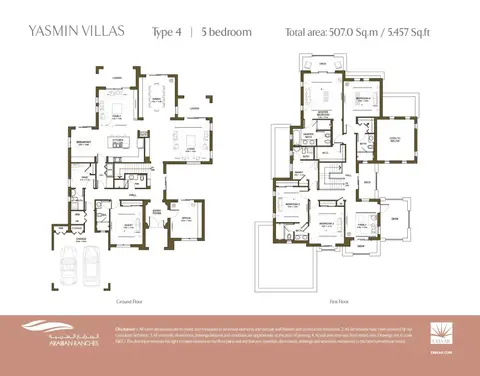 Floor plan, 5 Bed
