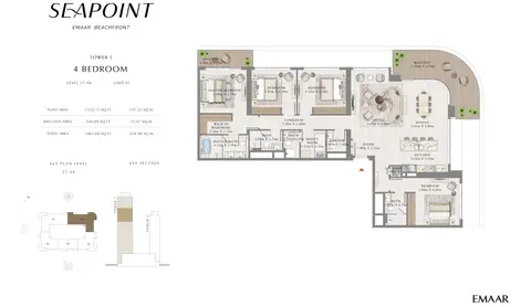 Floor plan, 4 Bed