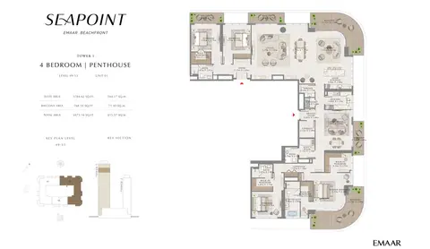 Floor plan, 4 Bed