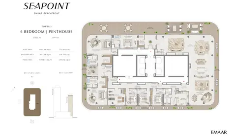 Floor plan, 6 Bed