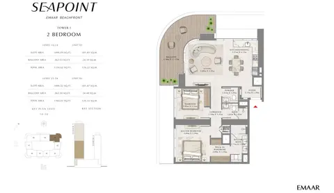 Floor plan, 2 Bed