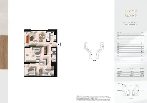 Floor plan, 2 Bed