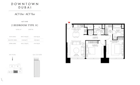 Floor plan, 2 Bed