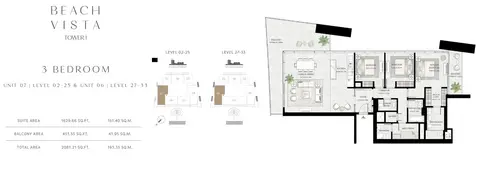 Floor plan, 3 Bed