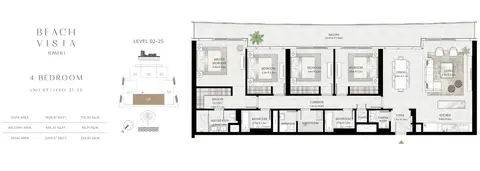 Floor plan, 4 Bed