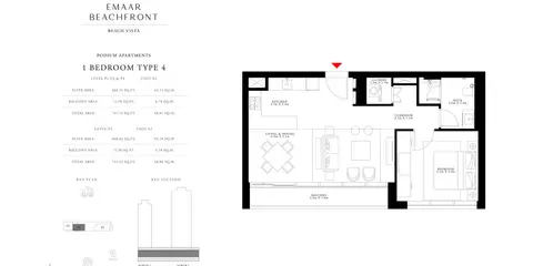 Floor plan, 1 Bed