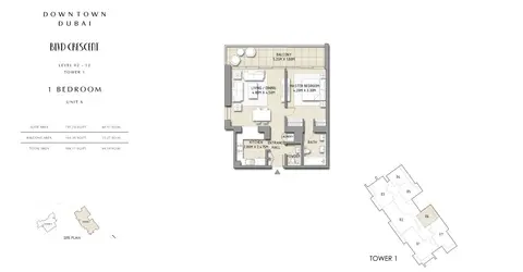 Floor plan, 1 Bed