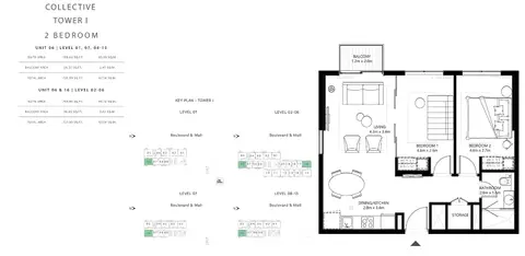 Floor plan, 2 Bed