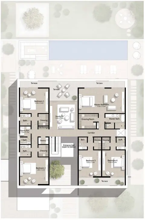 Floor plan, 7 Bed