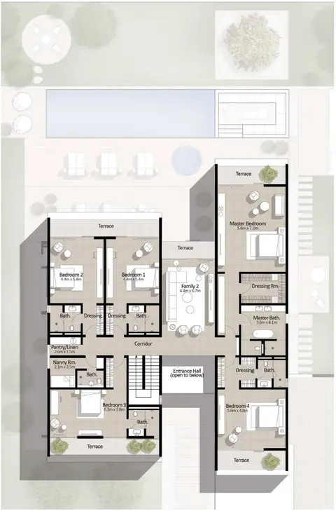 Floor plan, 6 Bed