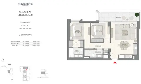 Floor plan, 2 Bed