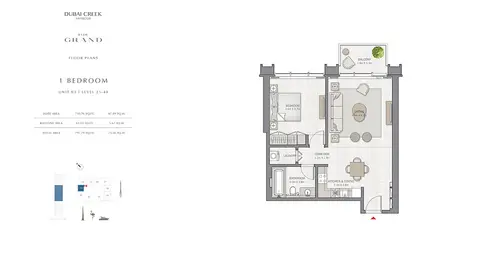 Floor plan, 1 Bed