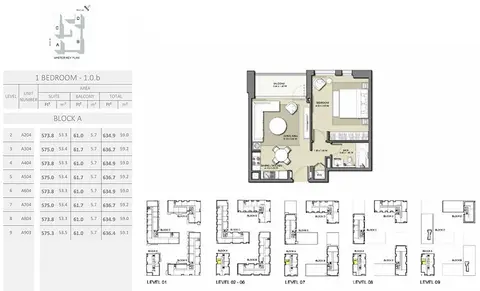 Floor plan, 1 Bed
