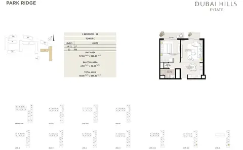 Floor plan, 1 Bed
