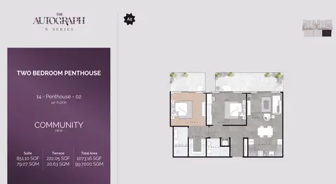 Floor plan, 2 Bed