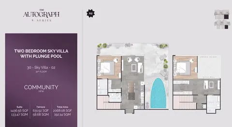 Floor plan, 2 Bed