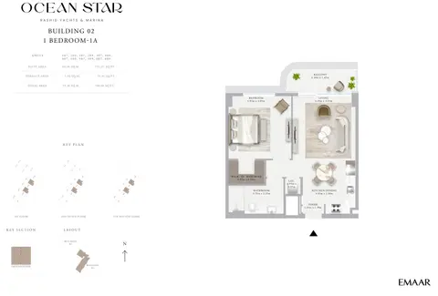 Floor plan, 1 Bed
