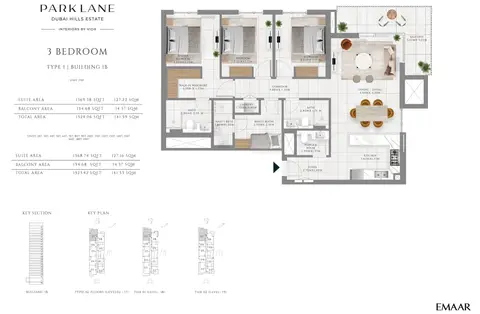 Floor plan, 3 Bed