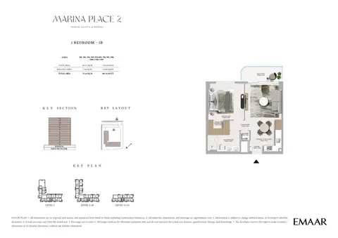 Floor plan, 1 Bed