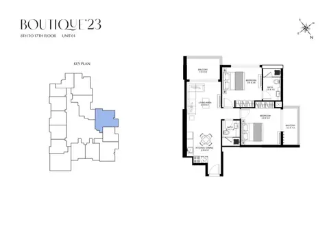 Floor plan, 2 Bed