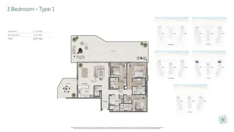 Floor plan, 3 Bed