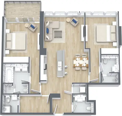 Floor plan, 2 Bed