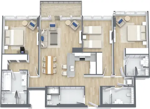 Floor plan, 3 Bed