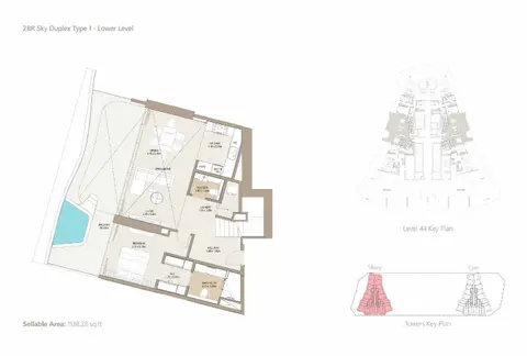 Floor plan, 2 Bed
