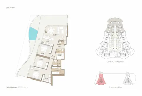 Floor plan, 3 Bed
